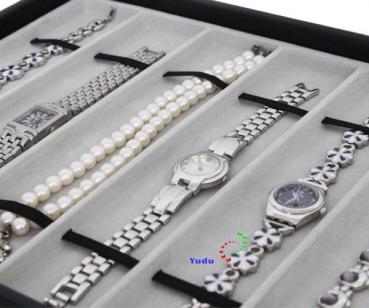Vorlagebrett Schmucklade Schaukasten für Ketten Uhren Armbänder mit Gummibänder